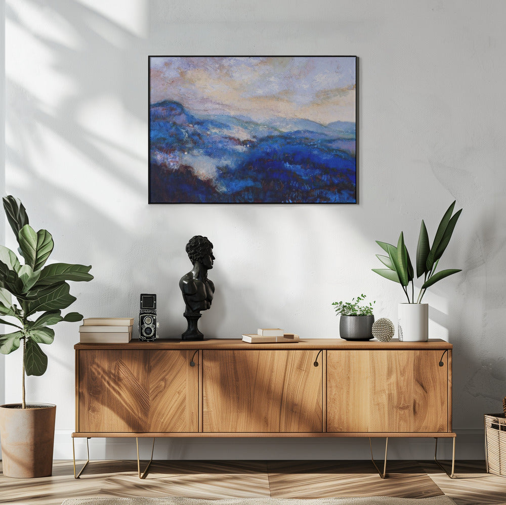 Ätherische Blaulandschaft | Poster