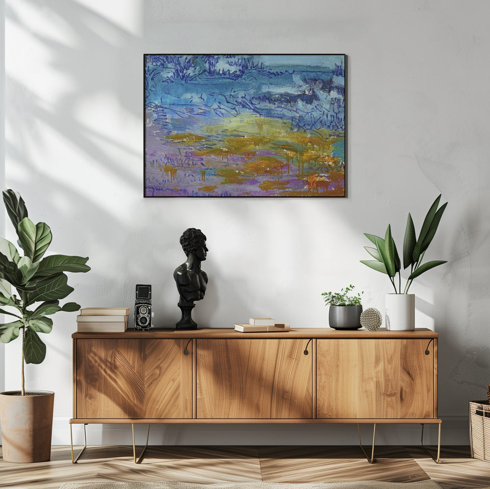Expressionistisches buntes abstraktes Poster