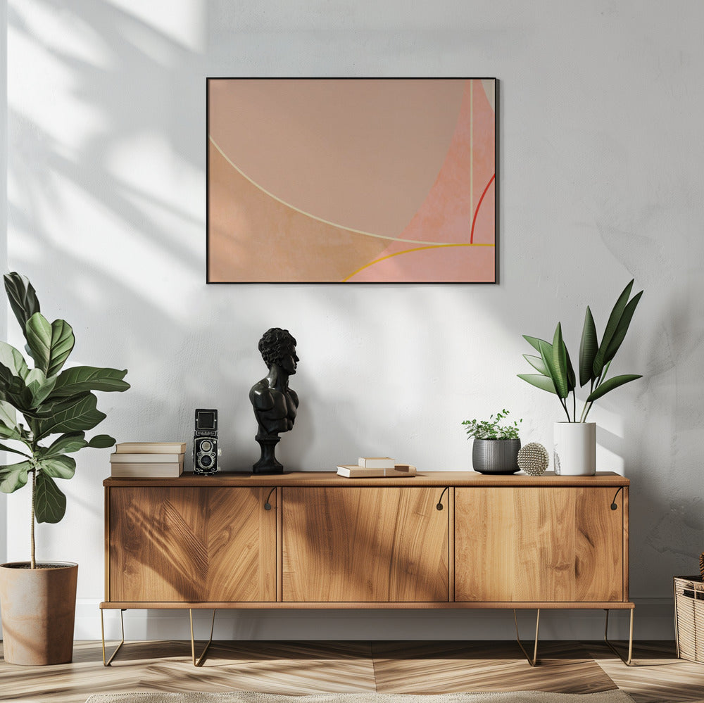 Mid Century Curry Gelb Blush Frühling | Poster