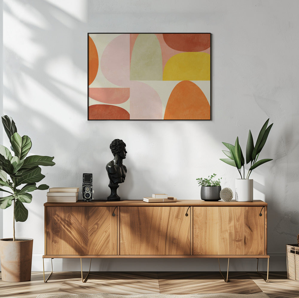 Warme Pastellgeometrie | Poster