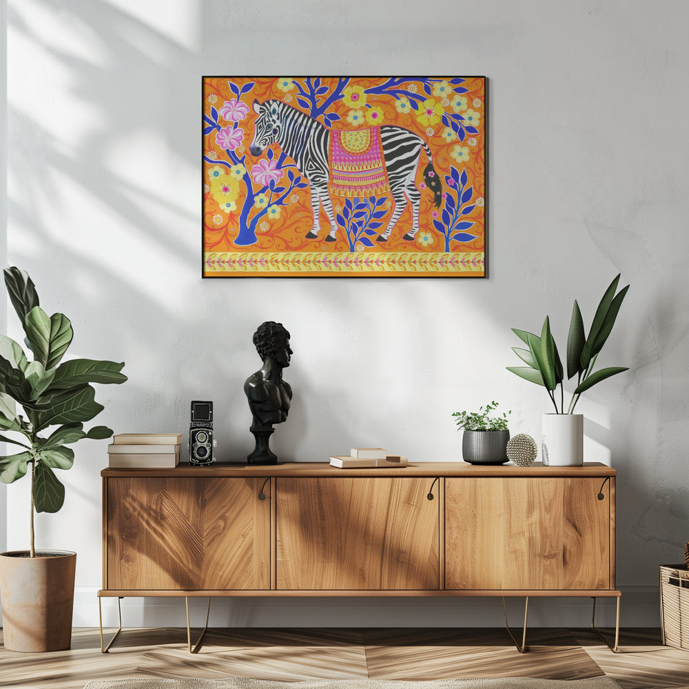 Zebra's Vibrant Dream | Poster