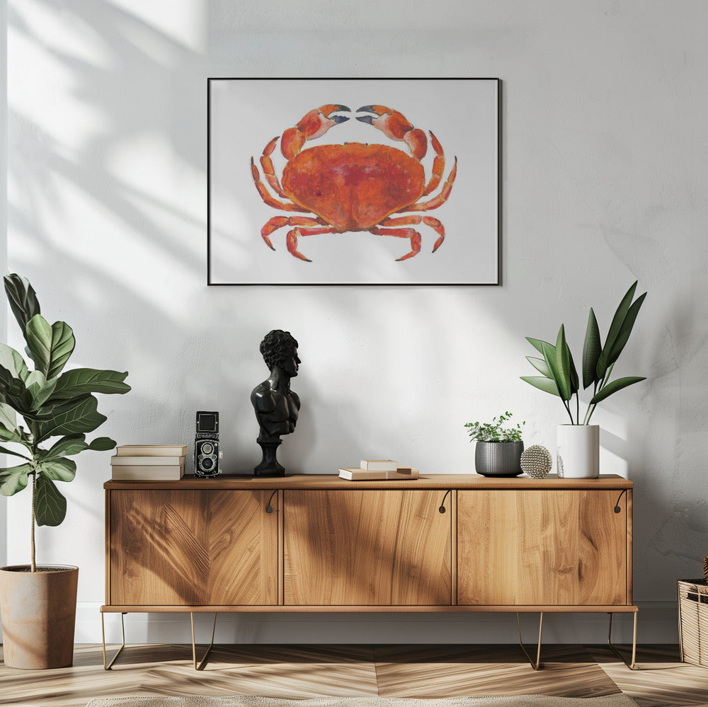 Realistic Red Crab | Poster