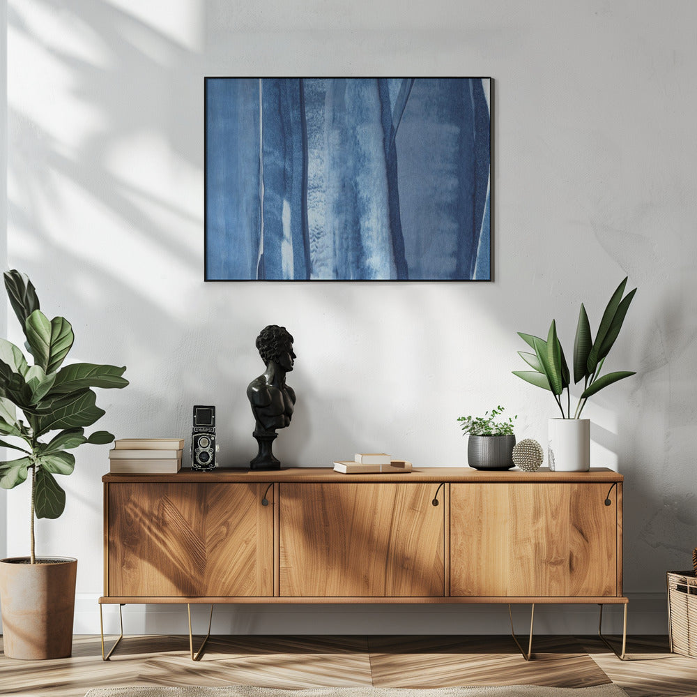 Blue Lines And Shades | Poster