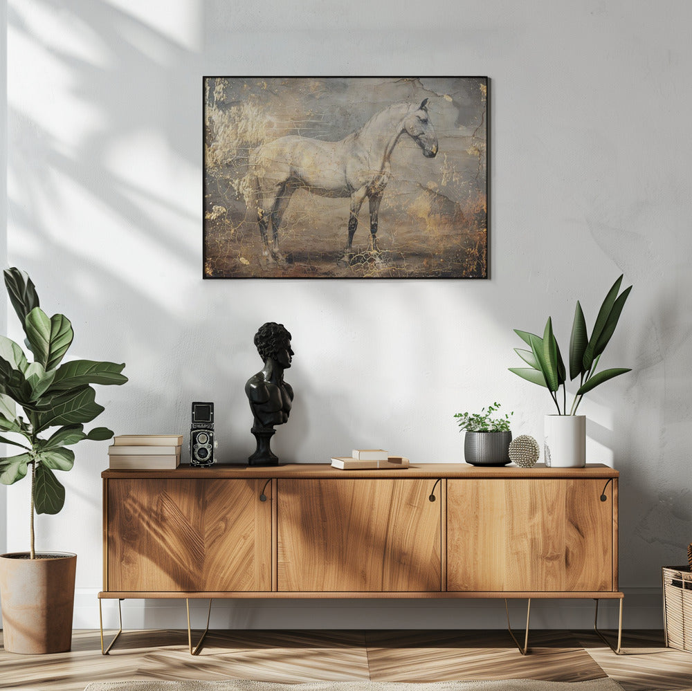 Pferd Vintage Kunst Illustration 06 | Poster