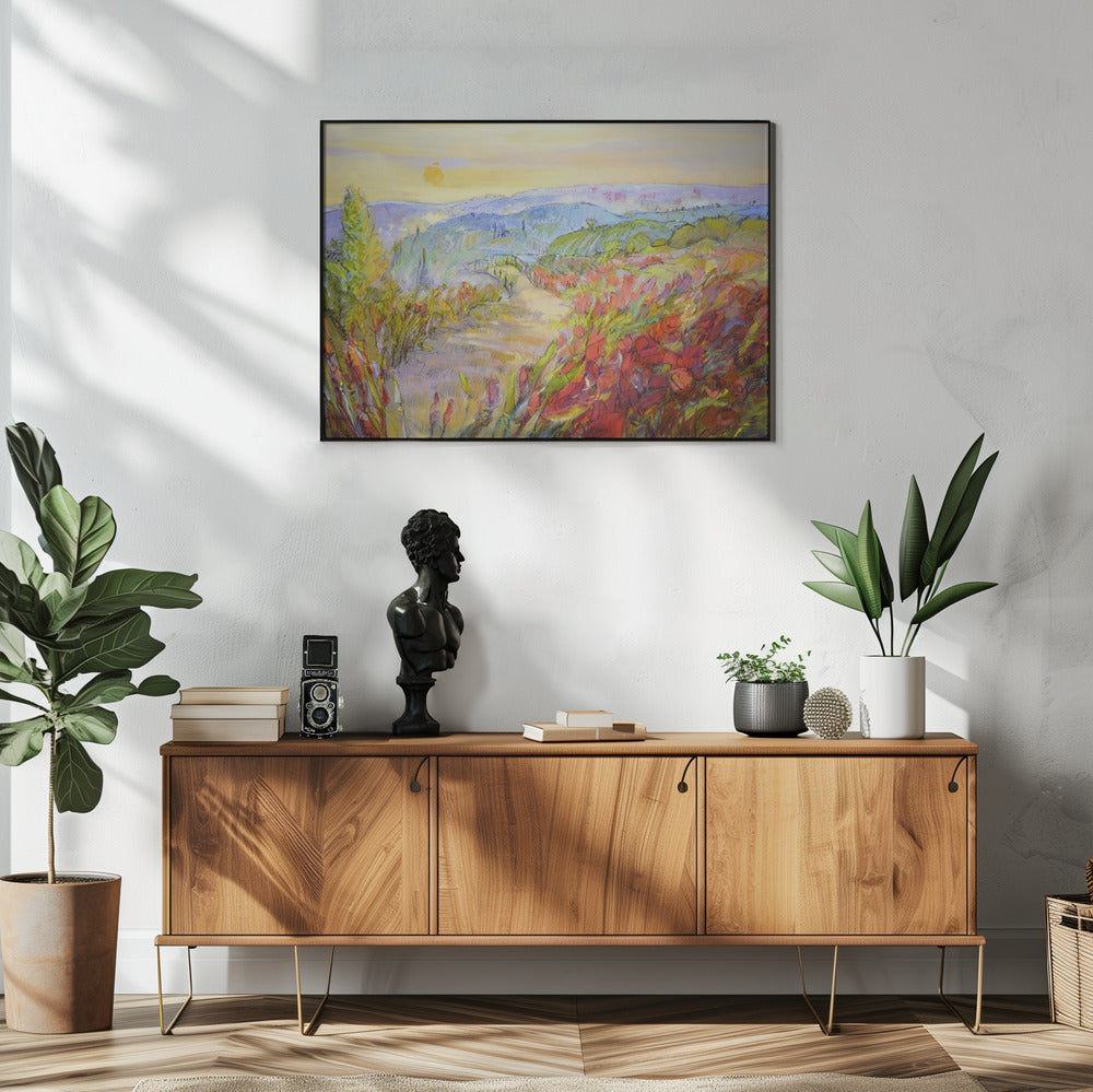 Sonnenaufgang am Hang | Poster