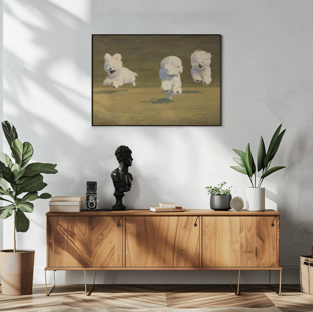 Drei rennende Hunde | Poster
