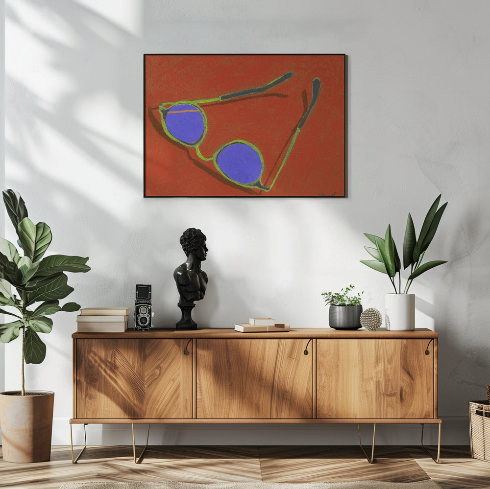 Sunglasses On Red | Poster