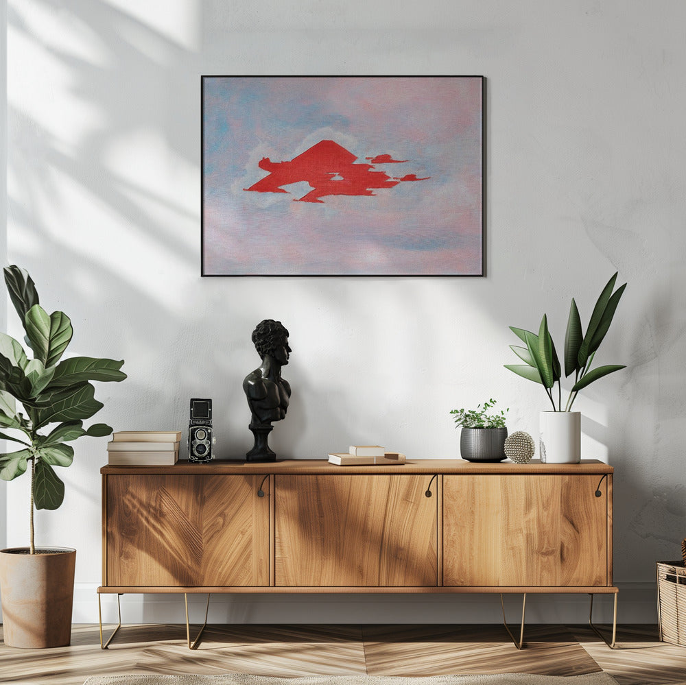 UAP Rot, bewölkter Himmel | Poster