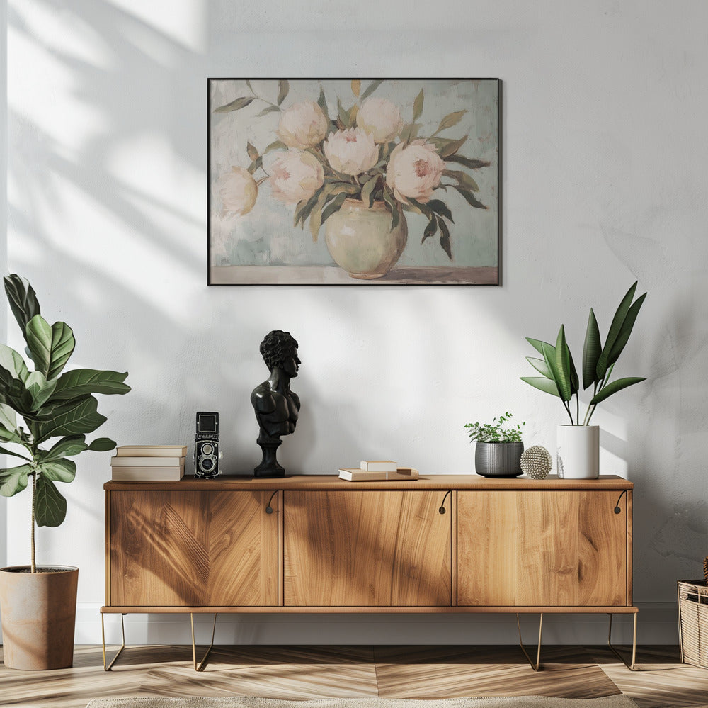 Peonies Flower Still Life | Poster