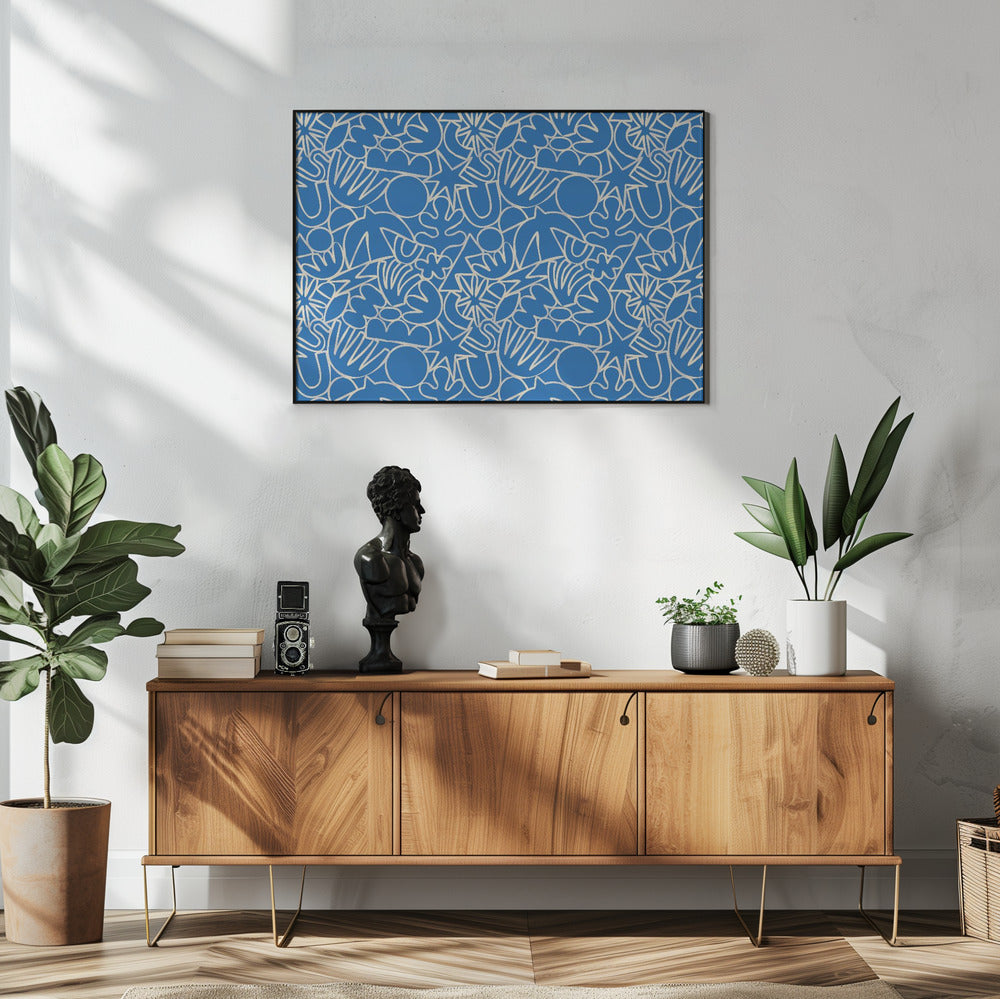 Dynamic Blue Dance | Poster