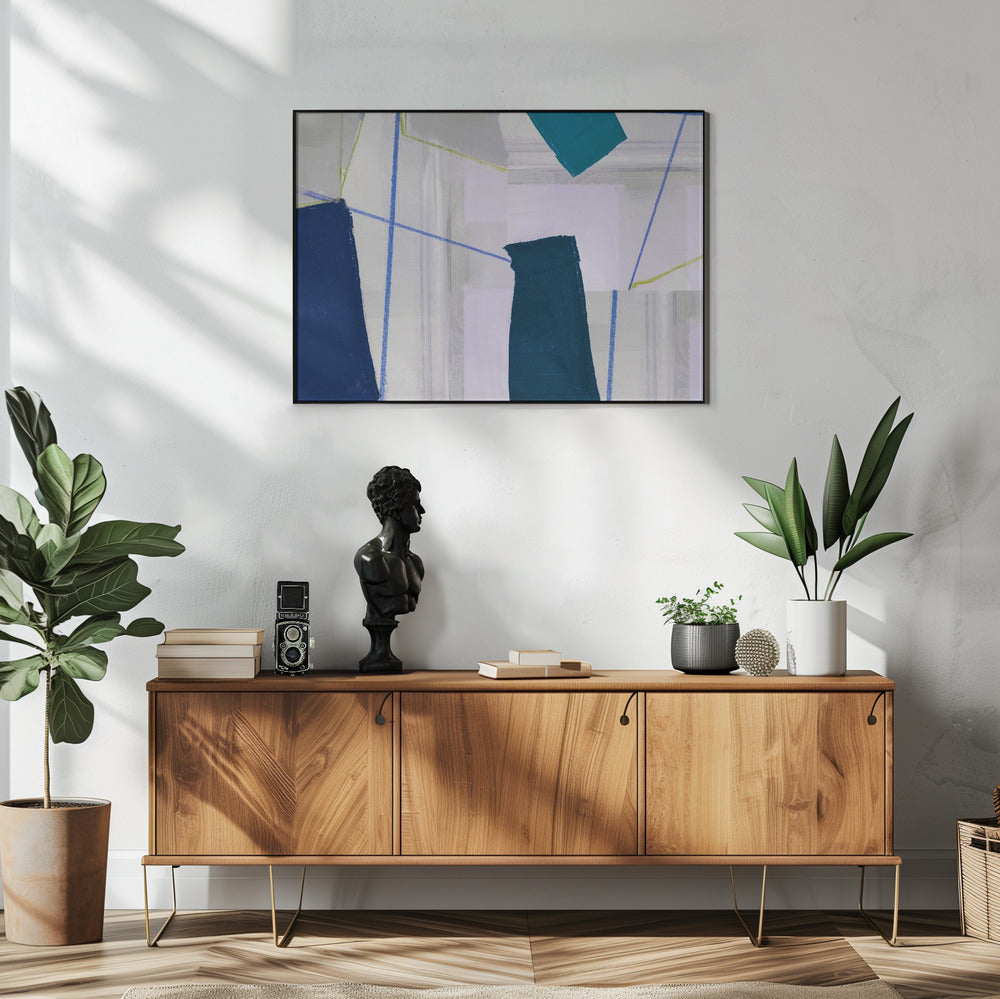 Abstrakte Komposition in Blau 2 | Poster