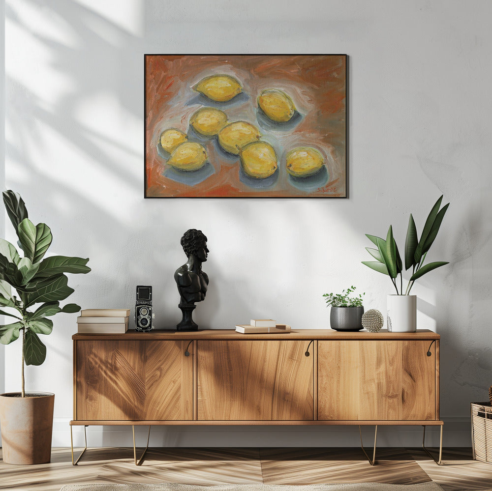 Zitronen mit Schatten | Poster