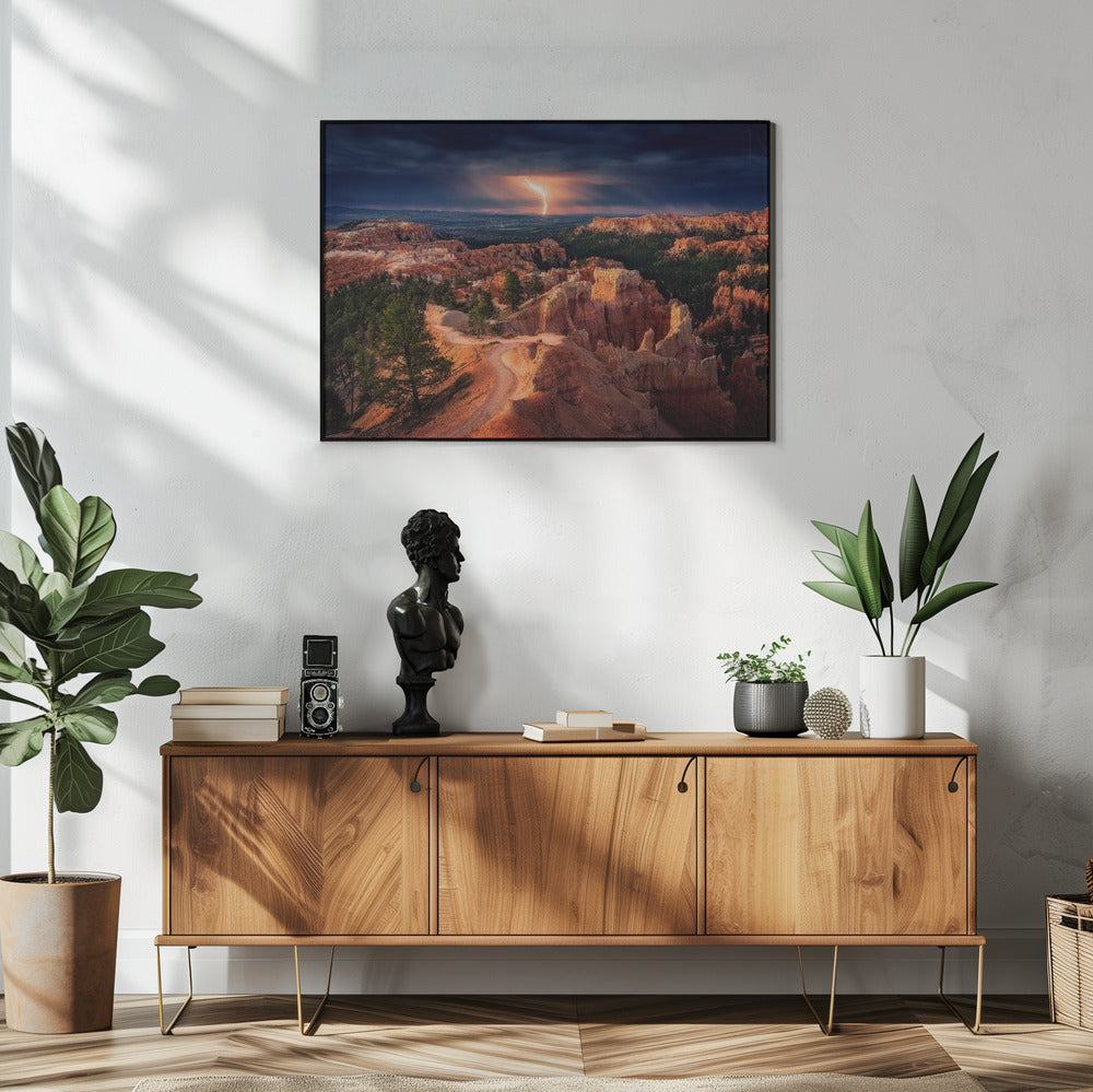 Blitz über dem Bryce Canyon | Poster
