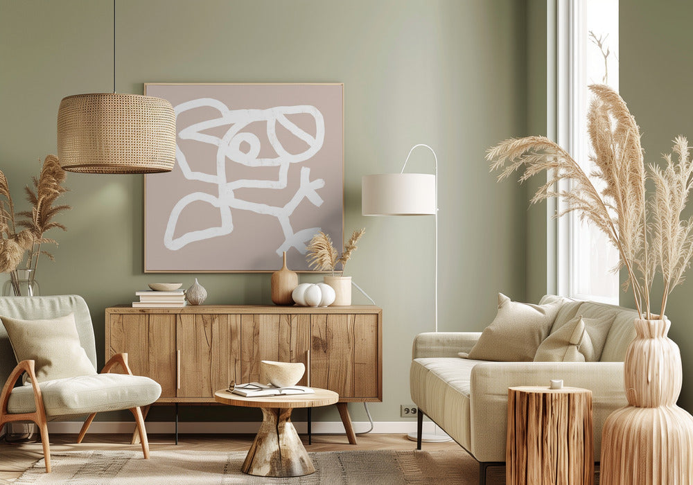 Beige abstrakt 4 | Leinwand