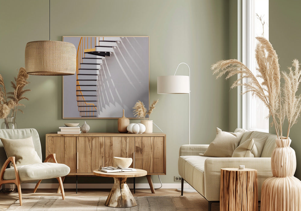 Gelbe Treppe | Leinwand