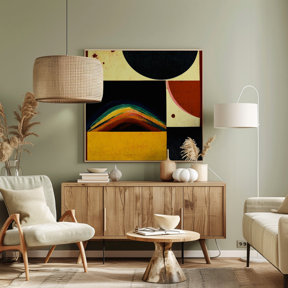Abstrakte Sonnenfinsternis | Leinwand