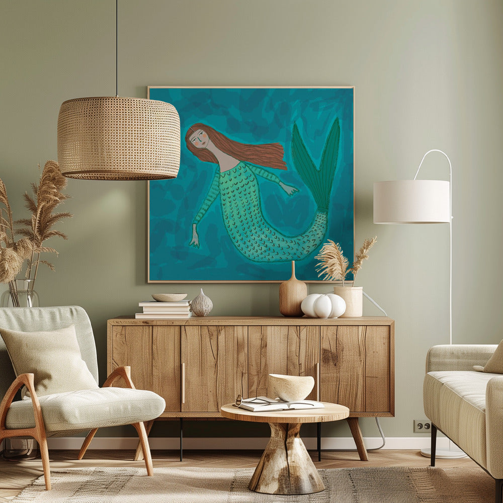 Mermaid BLUE | Canvas