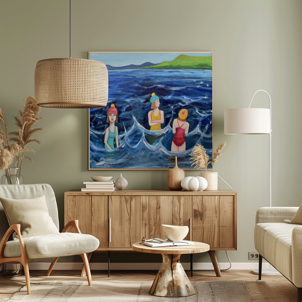 Die Winterschwimmer | Leinwand