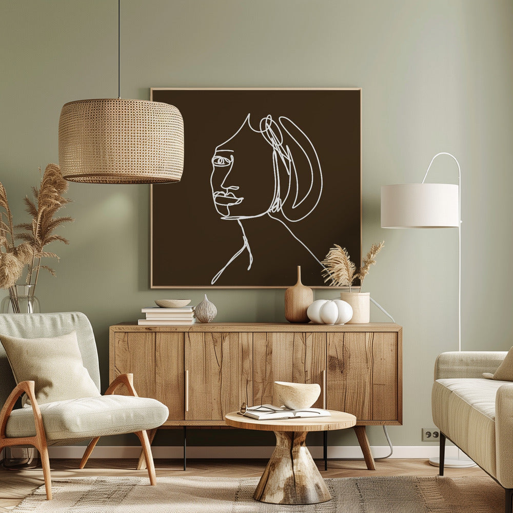 Frau STRICHZEICHNUNG | Leinwand