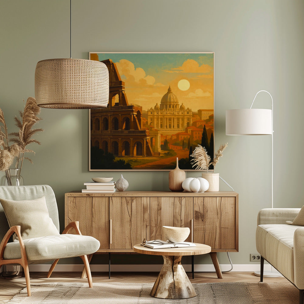 Rom im Goldenen Morgengrauen | Leinwand