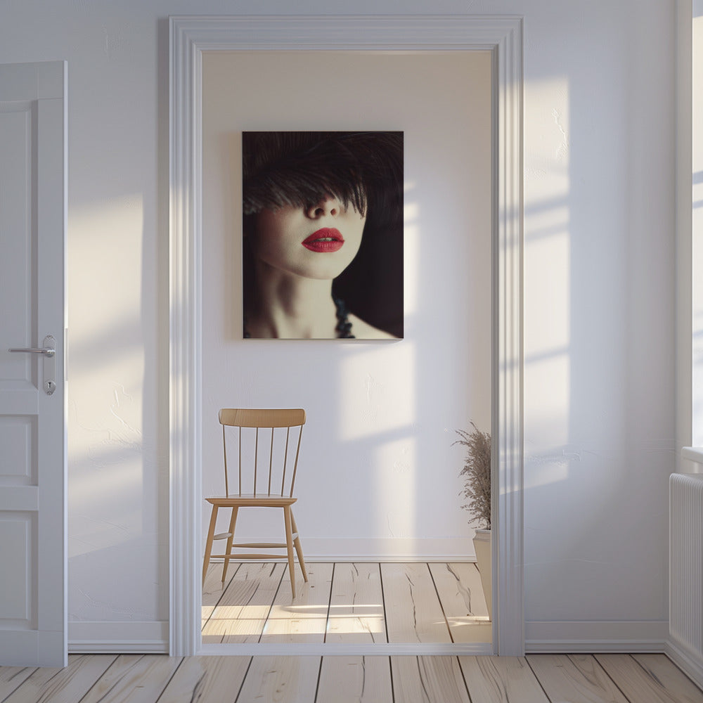 Lippen und Feder | Leinwand