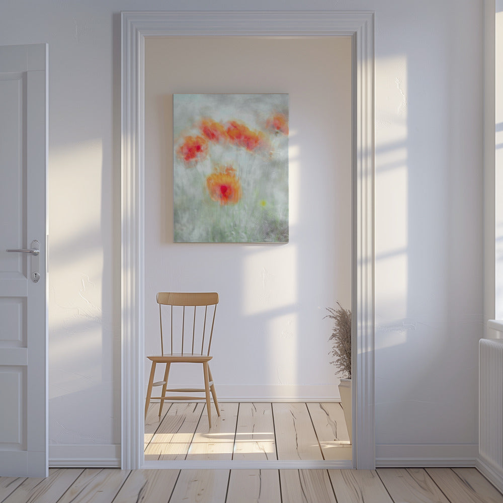 Red Corn Flowers | Canvas
