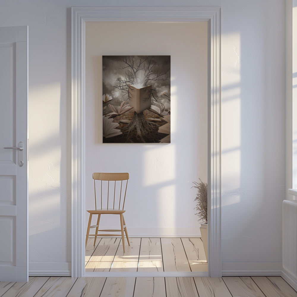 Altes Baumlesegeschichtenbuch | Leinwand