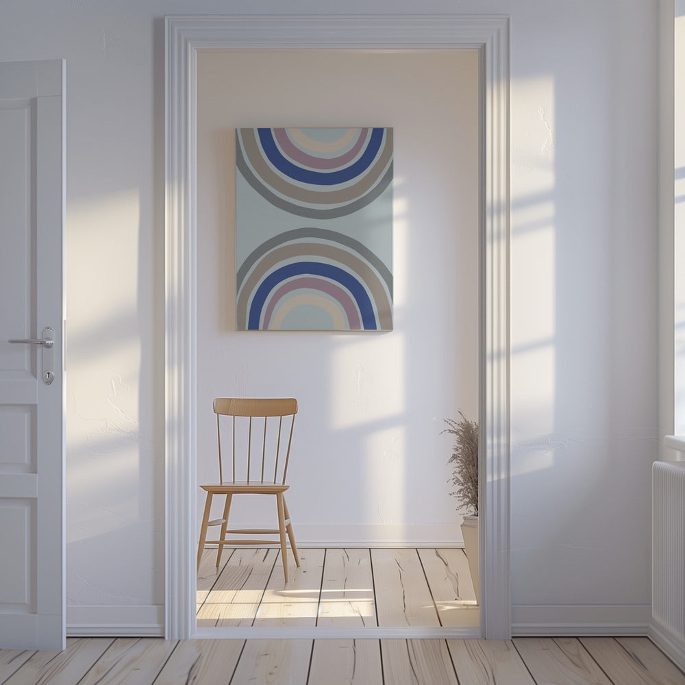 Double Rainbow Blue | Canvas