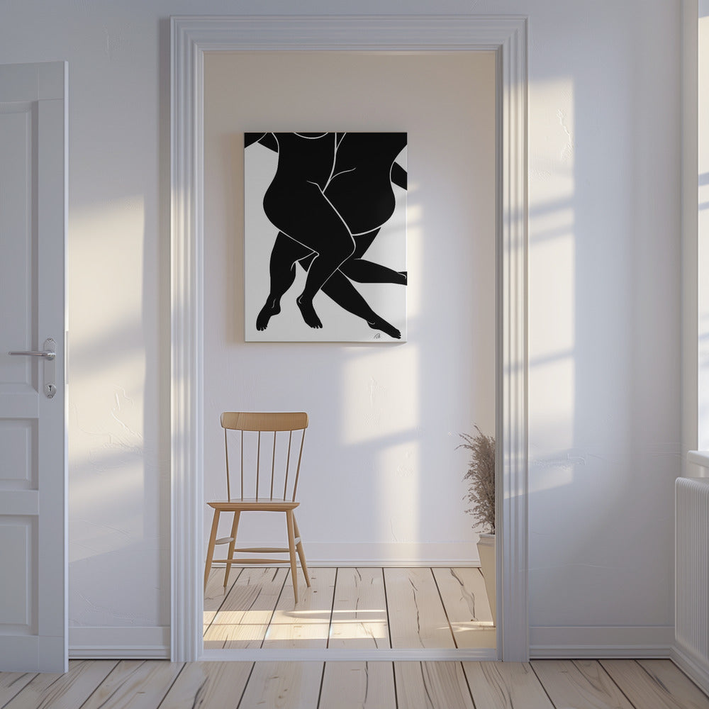 Lovers Black | Canvas