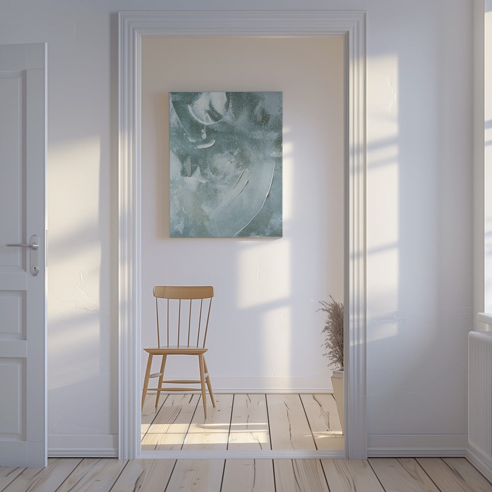Grünes und weißes Acryl | Leinwand