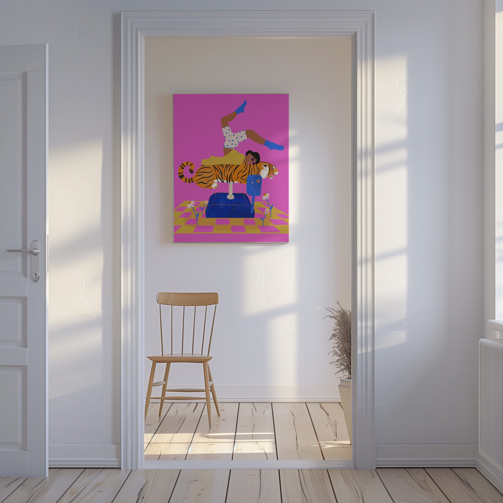 Lass einen Tiger in dein Herz | Leinwand