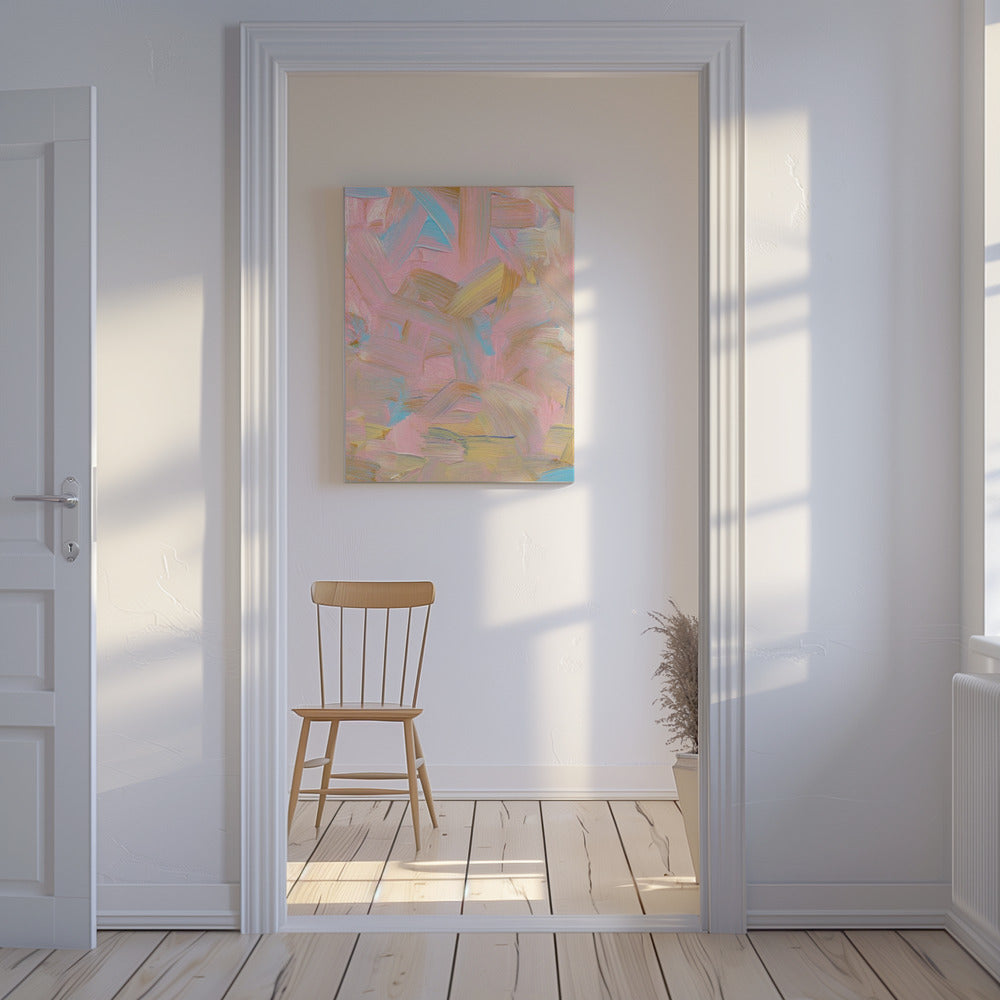 Vibrant Brushstrokes in Pastel Hues | Canvas