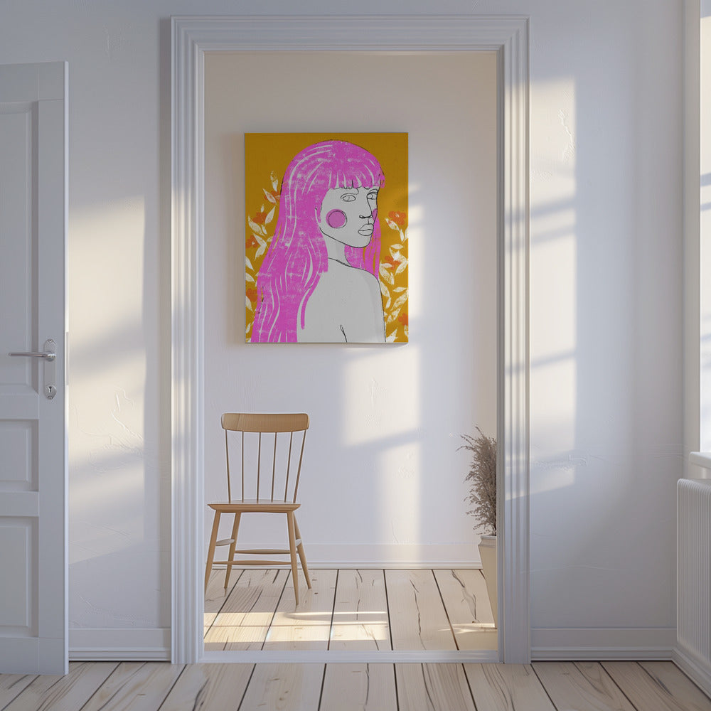 Rosa Flüsterblick | Leinwand