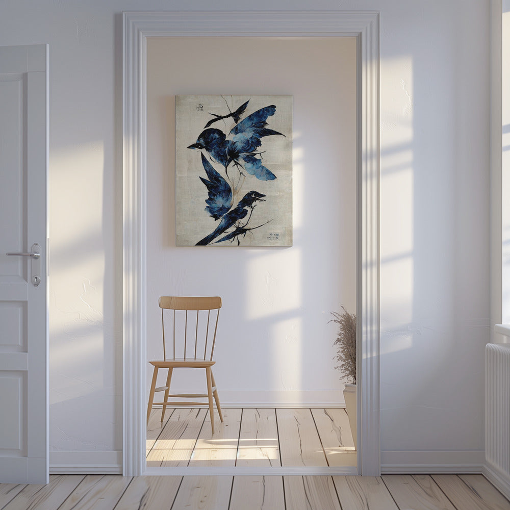 Azurblauer Flug | Leinwand