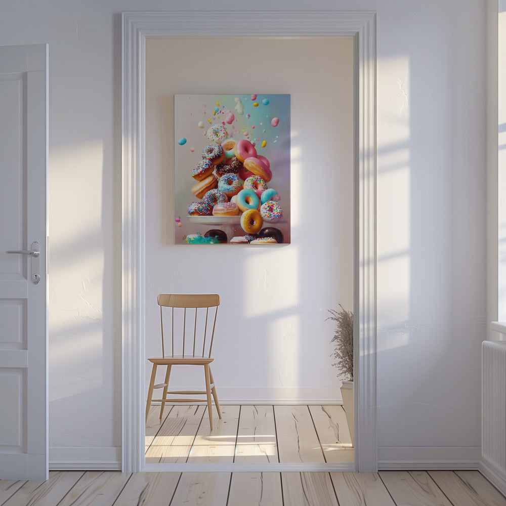 Colorful Donut Cascade | Canvas