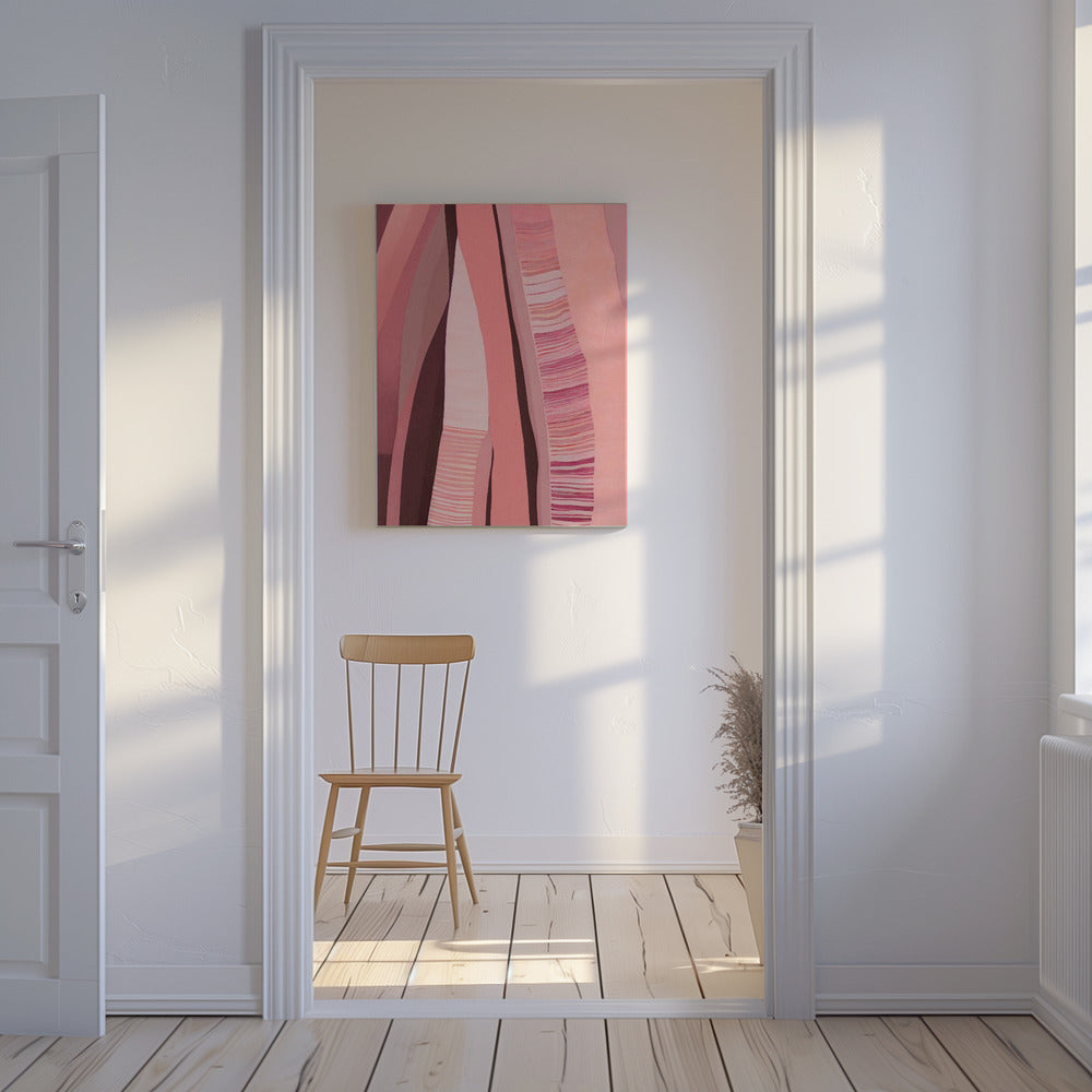 Rosige Schichten | Leinwand