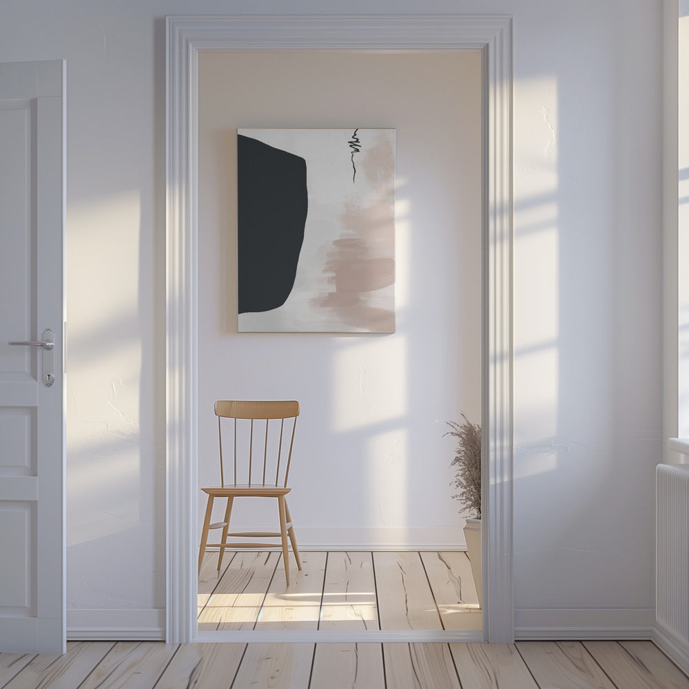 Minimalistische kräftige schwarze Formen | Leinwand
