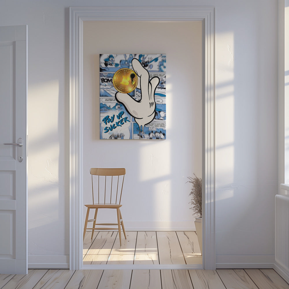 Zahl auf, Trottel | Leinwand