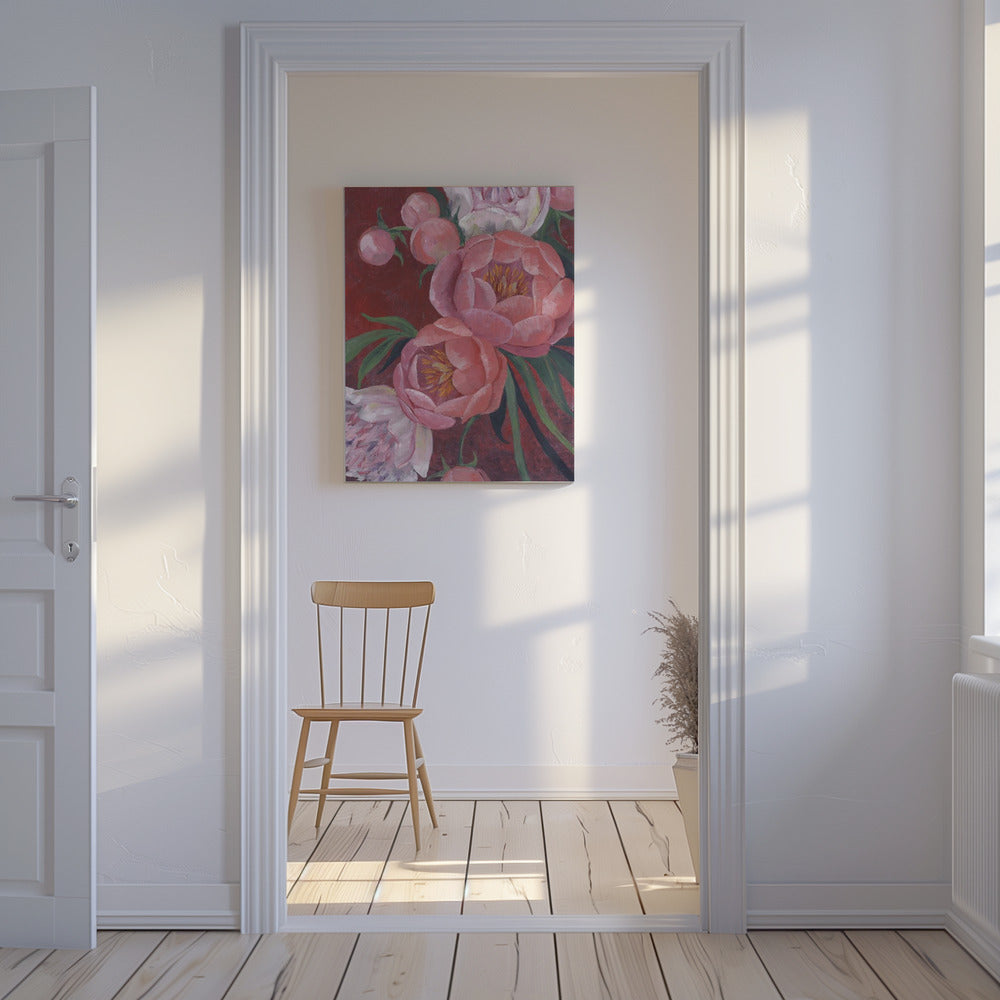Nevaeh peonies | Canvas