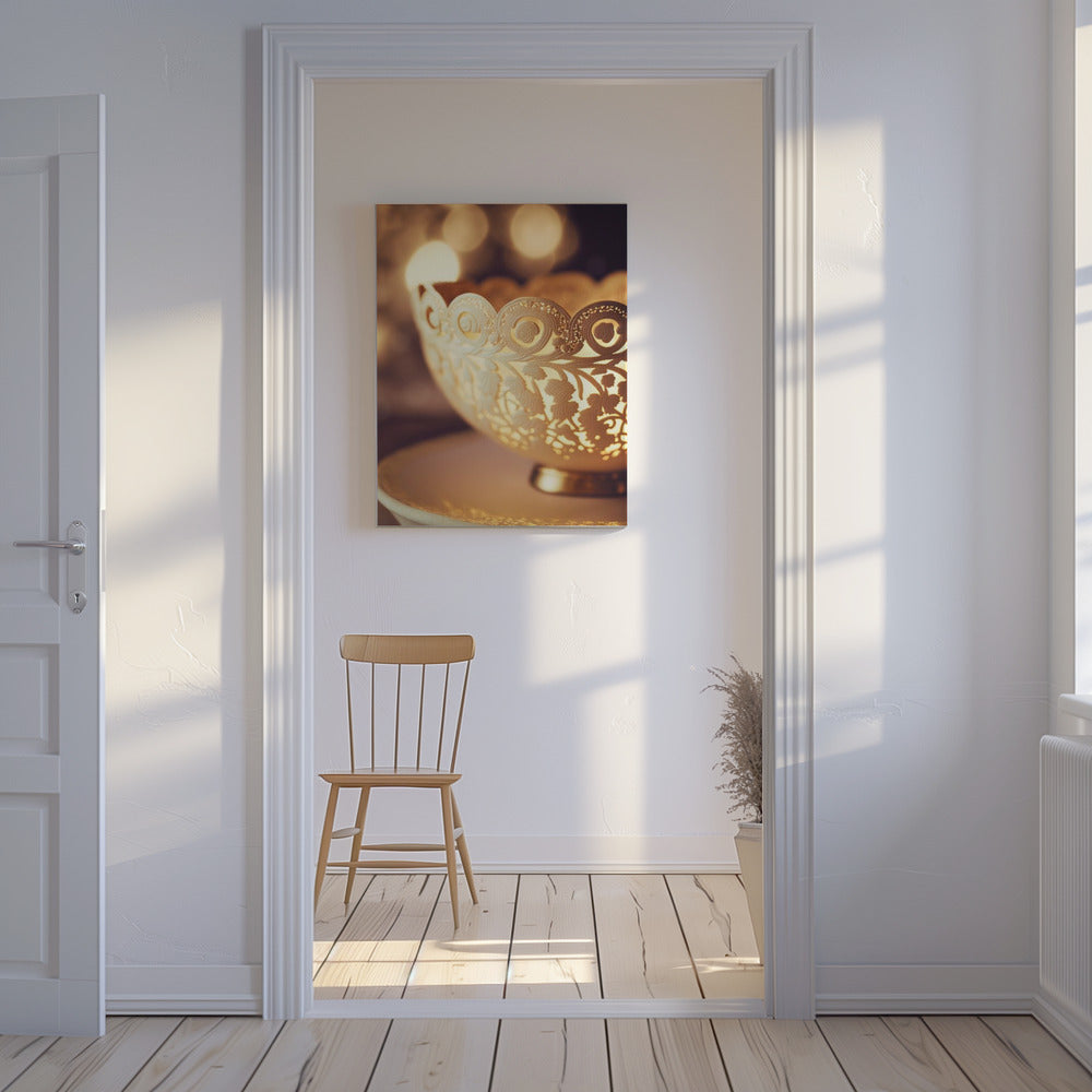 Goldener Spitzenglanz | Leinwand