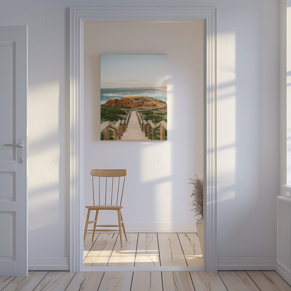 Spazierweg in die Algarve | Leinwand