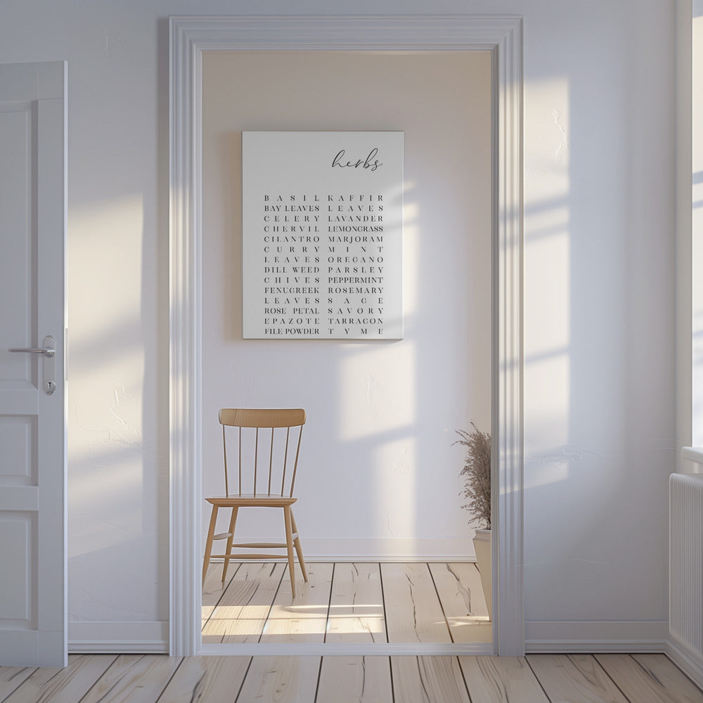 Kräuterliste | Leinwand