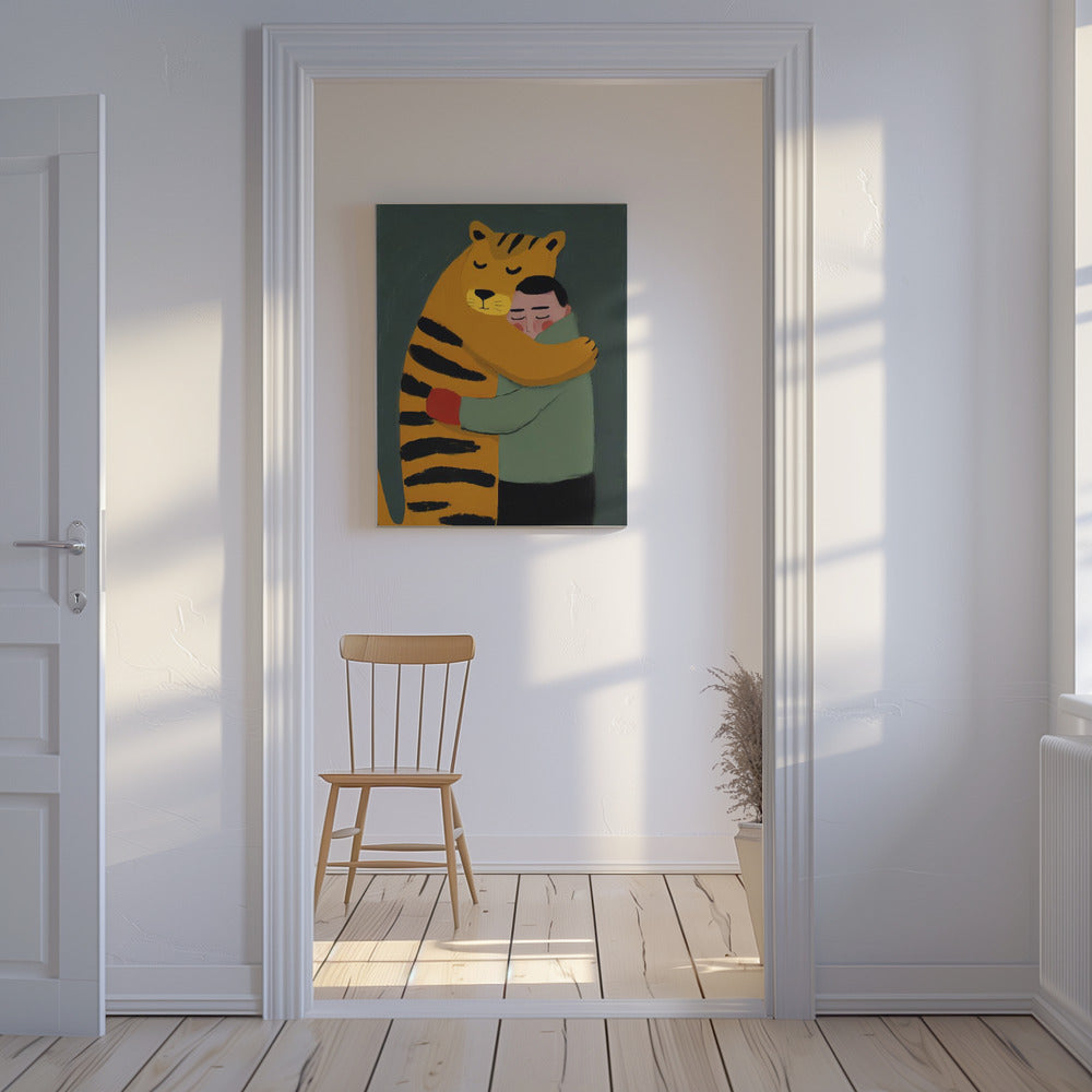 Tigers sanfte Umarmung | Leinwand