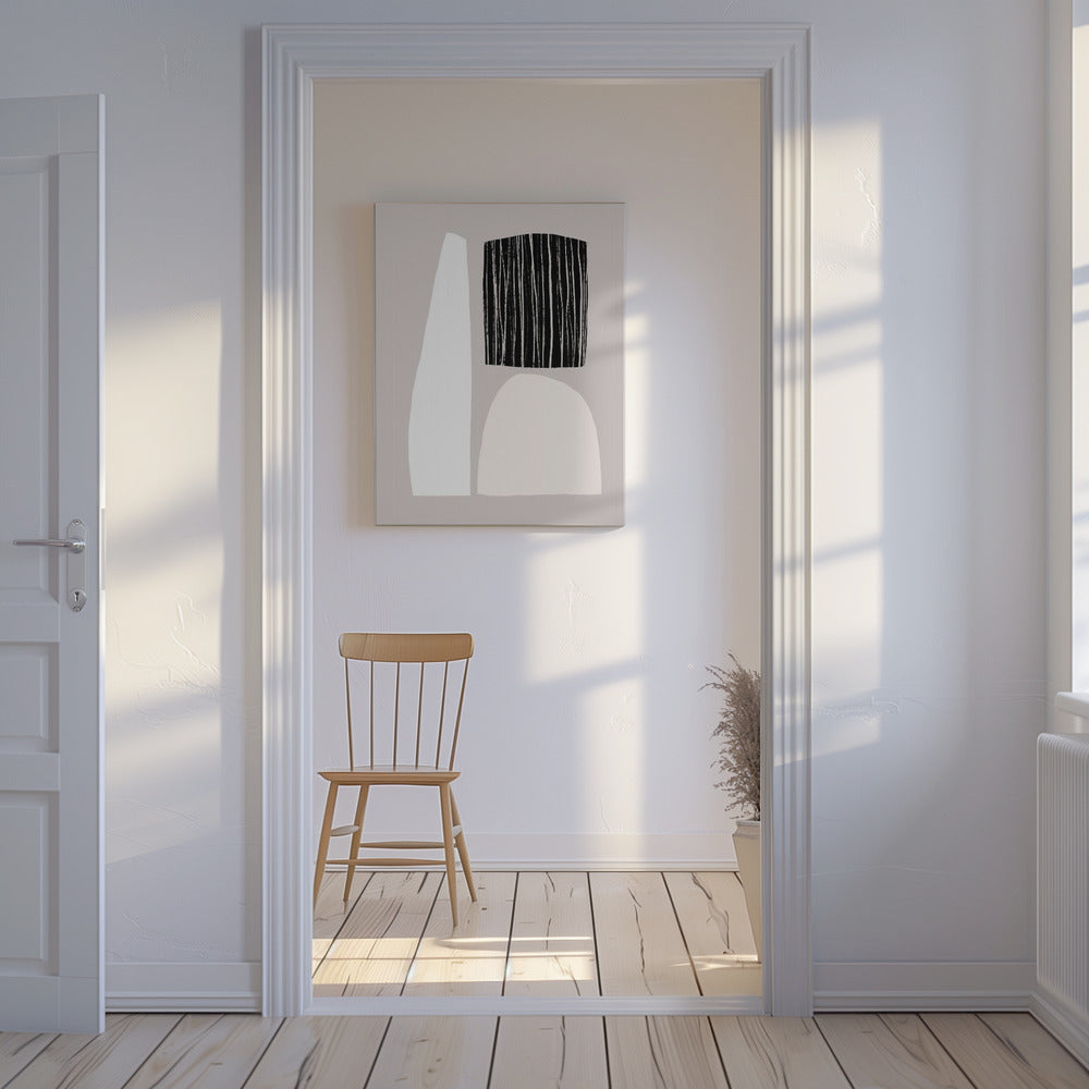 Geometrische Formen in neutralen Tönen | Leinwand