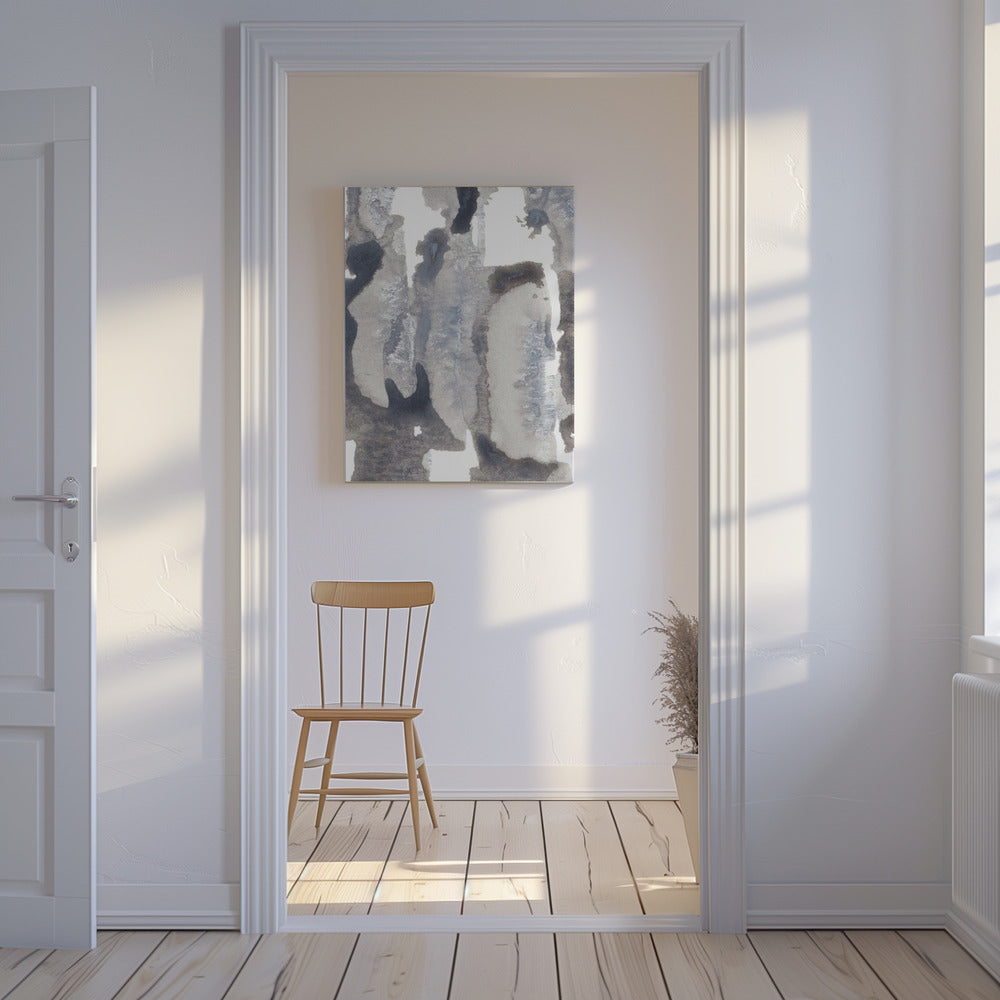Monochromatische Palette aus Grau- und Weißtönen | Leinwand