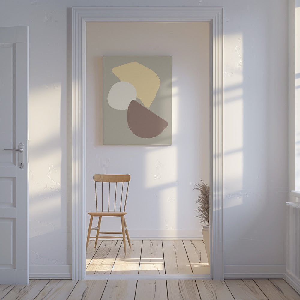 Geometrische Felder Gelb | Leinwand