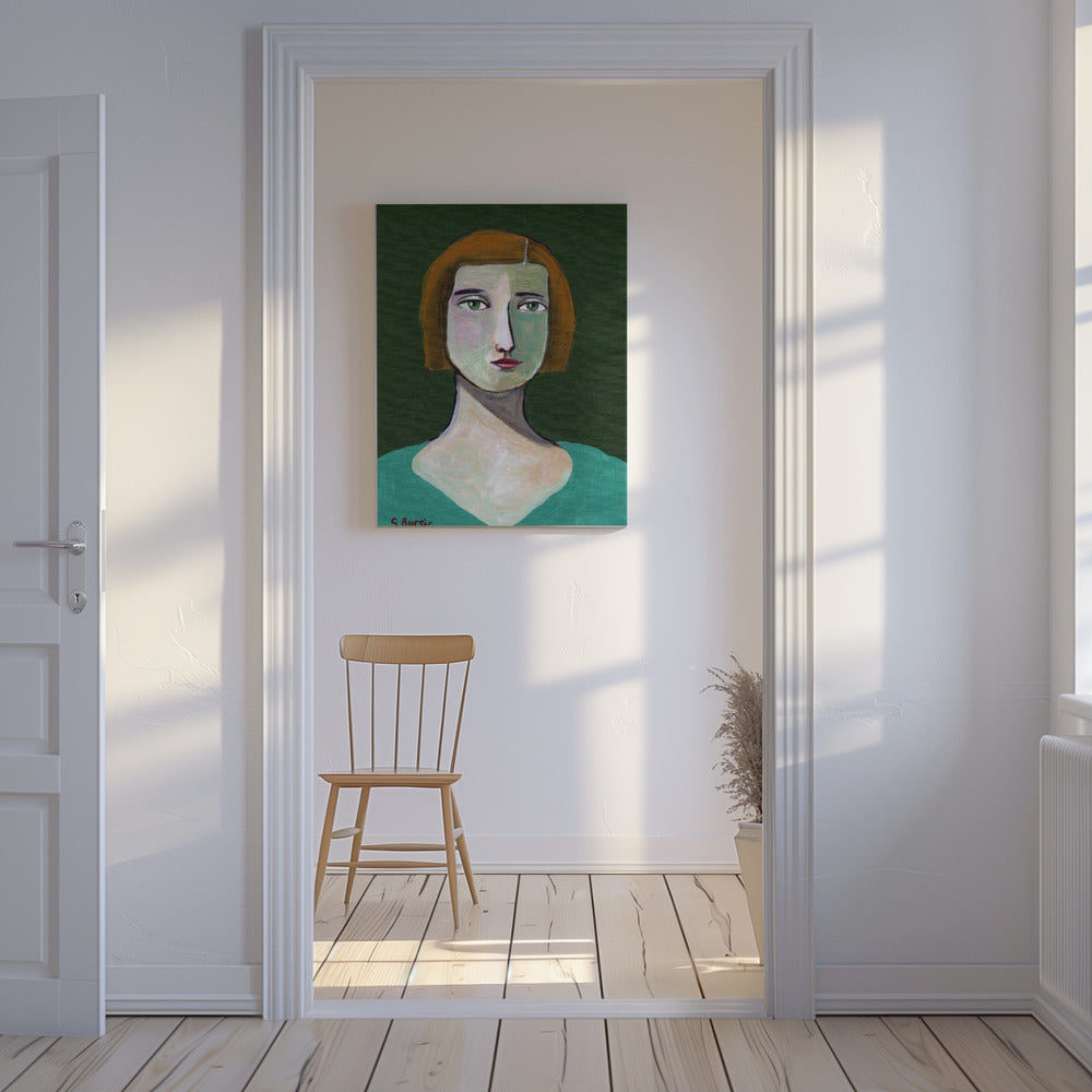 Grüne Dame | Leinwand