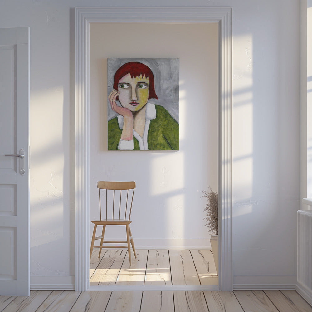 Denkende Dame | Leinwand