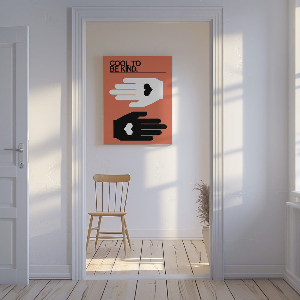 Cool To Be Kind Lachs | Leinwand