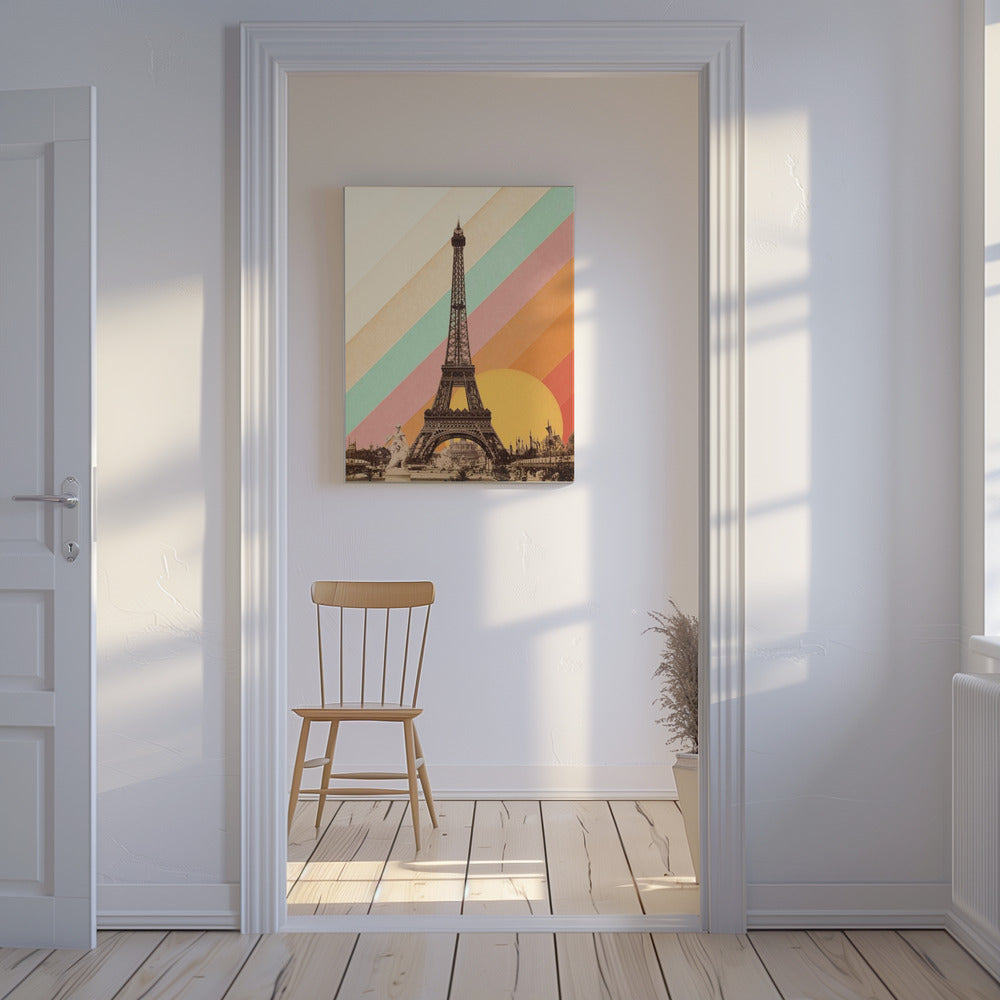 Eiffelturm Regenbogen | Leinwand